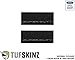 TufSkinz | Rear Door Sill Protection - Fits 2017-Up Ford Super Duty - 2 Piece Kit (TUF-Liner, Black w/Gray Outline Logo)