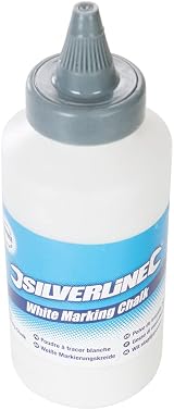Silverline White Marking Chalk 250g CB63W Squeezy Bottle Pouring Spout view 2