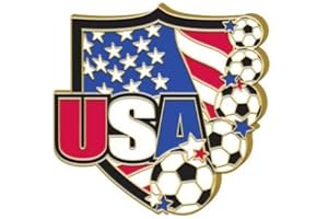 Crown Awards Soccer Pin - 1.25" Soccer USA Enamel Lapel Pin