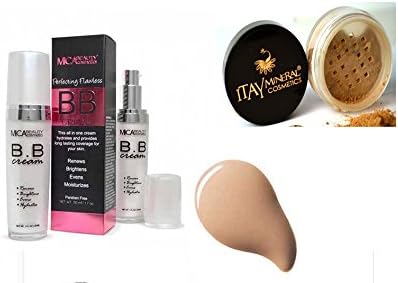 Lot 2 Items: 1x Mica Beauty BB Cream + Matching Itay Mineral Loose Powder Foundation (Light)