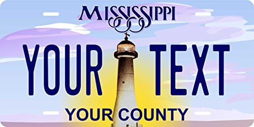 PhotoZoneGa 50 State Personalized Custom Novelty Tag Vehicle Auto Car Bike Bicycle Motorcycle Moped Key Chain License Plate (Mississippi 2009)