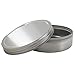 8 oz Metal Steel Tin Flat Container with Tight Sealed Twist Screwtop Cover (3 pack) + Labels