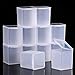 SATINIOR 12 Pack Clear Plastic Beads Storage Containers Box with Hinged Lid for Beads and More(1.53 x 1.53 x 1.85 Inch)