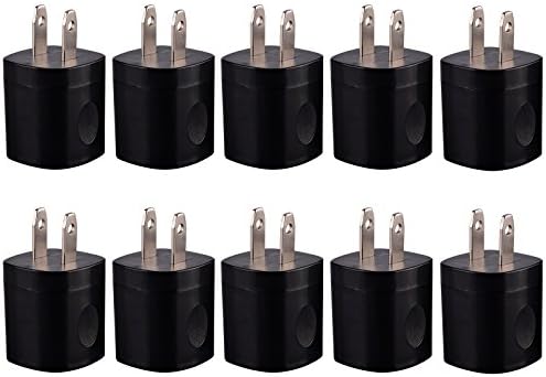 USB Wall Charger, Charger Adapter, FREEDOMTECH 10-Pack 1Amp Single Port Quick Charger Plug Cube for iPhone 7/6S/6S Plus/6 Plus/6/5S/5, Samsung Galaxy S7/S6/S5 Edge, LG, HTC, Huawei, Moto, Kindle