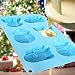 SHAN RUI Silicone Soap Mold, 2pcs 6-Cavity Christmas Handmade Soap Molds, for Making Fudge, Cake, Chocolate, Ice Cube etc.