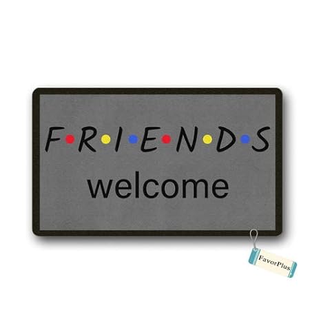 Amazon Com Doormat Friends Welcome Outdoor Indoor Non Slip Decor