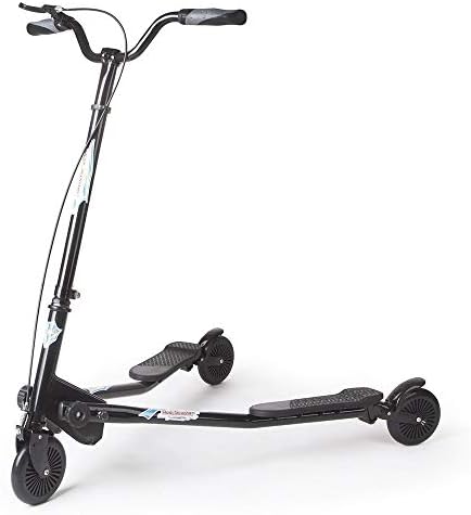 AOODIL 3 Wheels Scooter Swing Motion Speeder Foldable Kickboard Scooter Air Push Slider Wiggle Scooter black for over 7 Year Older - Multiple Colors