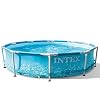 Intex 28206EH 10 Feet x 30 Inch Rust Resistant Steel Metal Frame Outdoor Backyard Above Ground Circular Beachside…