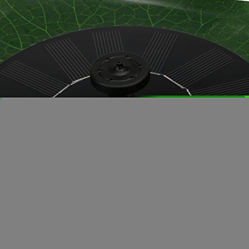 Whitelotous 1.5W Solar Powered Panel Kit Water Pump for Garden Pond Fountain Pool,Bird Bath Foutain Pump,Outer Watering Submersible Pump
