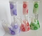 SCIENTIFIC LABORATORY TUBE - 13-1475 NON GLASS ON GLASS WP BUBBLE BEAKER 8" CLEAR ASSORTED DESIGN / RANDOM DESIGN SENT
