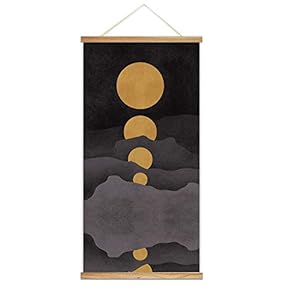 Wooden Framed Hanging Poster Nordic Style Nature Landscape...