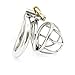 Happygo Male Chastity Device Hypoallergenic Stainless Steel Cock Cage Penis Ring S Size Virginity Lock Chastity Belt Adult Game Sex Toy (1.96 inch/ 5.0cm)