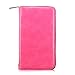 for Samsung Galaxy Note 4 Case - Cellularvilla Pu Leather flip Wallet Bag Pouch Case with Credit Card Slots Pockets Cover for Samsung Galaxy Note 4 SM-N910S / SM-N910C (Hot Pink)