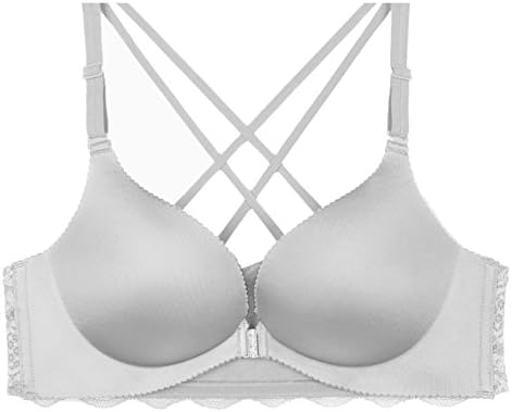 Cross-back bra shoulder straps with beauty/wireless pop-up bra/ seamless buckle lace underwear before-C 75B
