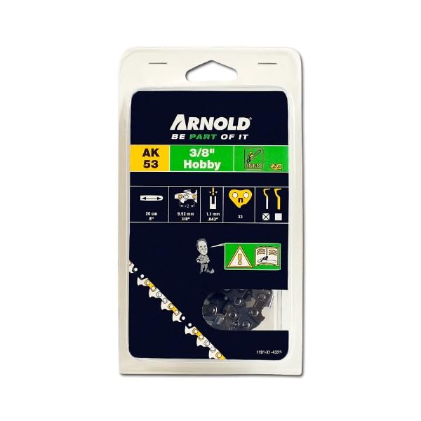 Arnold Sägekette 3/8 Zoll Hobby, 1.1 mm, 33 Treibglieder, 20 cm Schwert 1191-X1-4333