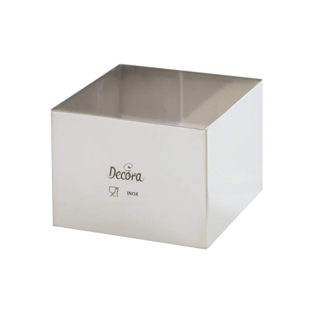 DECORA Stainless Steel Square Shape, Silver, 15 x 15 x 6 cm