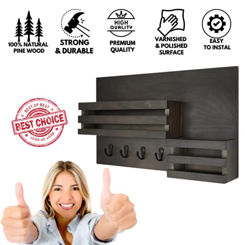 Mail and Key Holder for Wall Mail Organizer Wall Mount Mail Holder