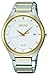 Seiko Men's SNE246 Two-Tone Stainless-Steel Quartz Watch with White Dial