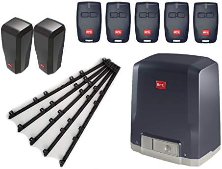 BFT DEIMOS KIT (DEIMOS AC A600 Motor with an Integrated Control Unit 230V + 5 X RCB02 remotes + DESME A15 photocells) for Sliding Gates up to 600 kg + 5m Nylon Gear Rack