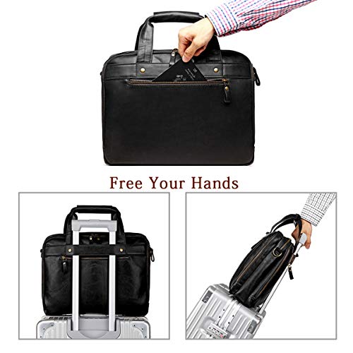 Ripley - MALETÍN DE PIEL PARA HOMBRE BOLSA PARA ORDENADOR PORTÁTIL  IMPERMEABLE ESTILO RETRO PARA NEGOCIOS VIAJES BOLSO DE MANO
