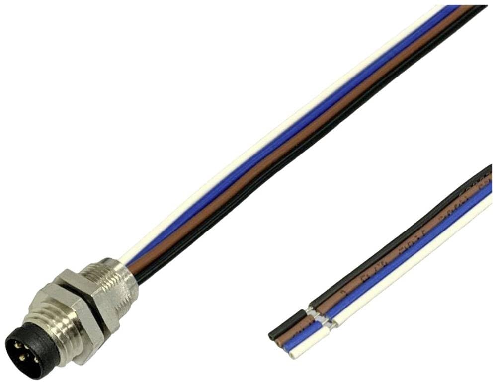 BKL Electronic 2701005 Sensor/Actuator Plug M8 0.2 m Number of Poles Sensors: 4.5 Pack of 1