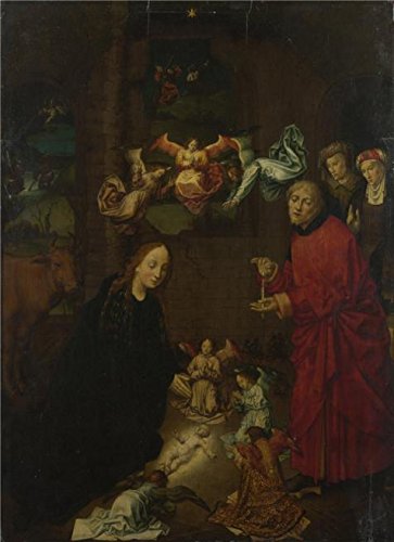 Perfect Effect Canvas ,the Replica Art DecorativePrints On Canvas Of Oil Painting 'After Hugo Van Der Goes - The Nativity, At Night,probably About 1520-30', 18x25 Inch / 46x63 Cm Is Best For Gift For Bf And Gf And Home Gallery Art And Gifts
