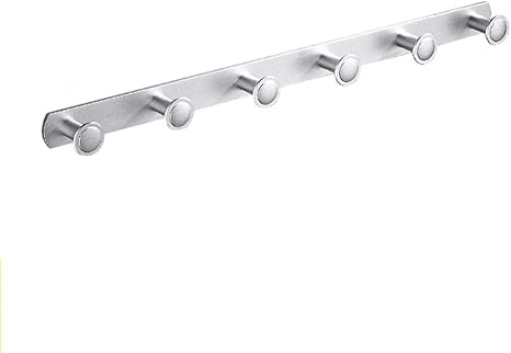 Amazon Co Jp 服のフック スペースアルミ壁掛けコートフック無料パンチングタオル風呂ボール収納ラック行フック ホーム キッチン