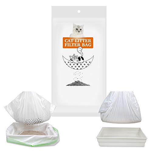 cattamao Cat Sifting Litter Box Liners. 7 Count Extra Large Drawstring