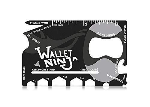 Wallet Ninja 18 in 1 Multi-Purpose Credit Card Size Pocket Tool