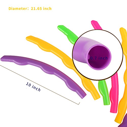 BlueSpace Kids Hula Hoop Snap Together Detachable Wave Hoop for Exercise Fitness Workout 21.65"