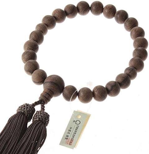Kyoto-made Ojuzu Buddhist Prayer Beads, Shamugaki Wood with Woven Tassel [ Made in Kyoto, Japan ] [ Hand-Made / Handcrafted Juzu Beads ] [ Zen Meditation ]
