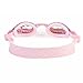 Bling 2O Girls' Jewel Pink Kids Swimming Goggles (Ages 3+ up) - UV Protection, Latex-Free, 100% Silicone Material - Includes Anti-Fog & Adjustable Head Strap