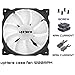 uphere 3-Pack Long Life Computer Case Fan 120mm Cooling Case Fan for Computer Cases Cooling 15LED Blue,15B3-3