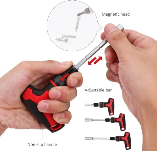 Amazon Basics T-ratchet chave de fenda e chave inglesa, magnético, Pack de 27