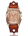 COOKI Retro Design Quartz Analog Lady Watches,Womens Watches,On Sale Clearance Female Watches Square Leather Wrist Watches for Women New-A130 (brown)