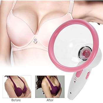 Breast Massage Electric Massager Vacuum Cups Enhance Chest Vacuum Massage Body Fat Firming Skin Bust Lift Up Machine(L(13.5cm / 5.31inch)- C Cup)