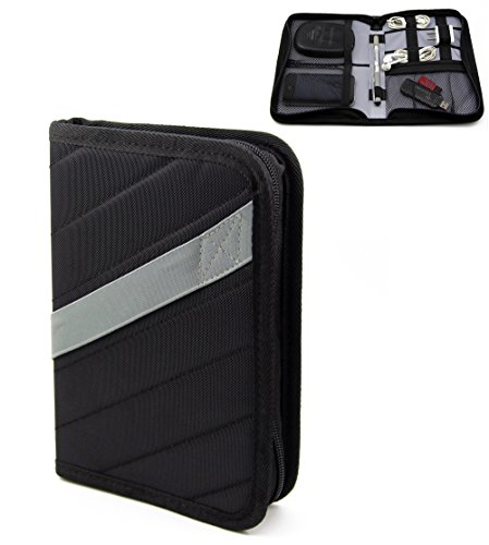 Admirable Idea Portable Electronics Accessories Travel Gear Organizer Bag Various USB,Phone,Cable,Charger Storage Case with Elastic Handle