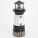 Bits and Pieces - Solar Lighthouse Outdoor Sculpture - Garden Décor and Lighting - Hand Painted Durable Resin - Illuminate Your Patio, Yard or Poolside with This Decorative Solar Light Statue