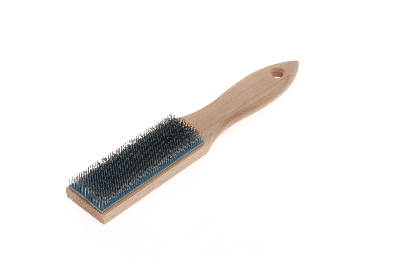 GEDORE File brush, for Files and rasps, 10 mm bristles, Wooden handle, Wire brush, 250 mm long, 645