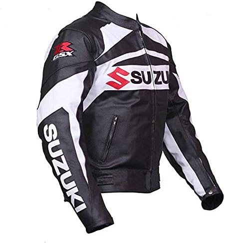 Suzuki Mens Motorbike Leather Jacket – Motorcycle Racing CE Protection Armour Biker Gear – Custom Made