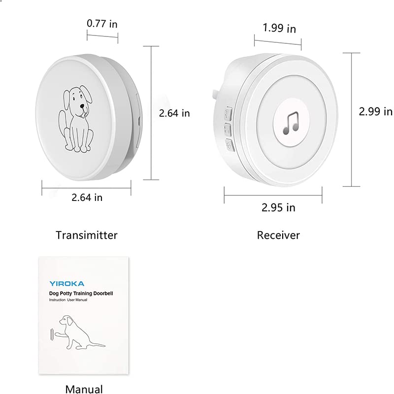 YIROKA Dog Door Bell, selfPowered Dog Potty Training Door Bell,Super