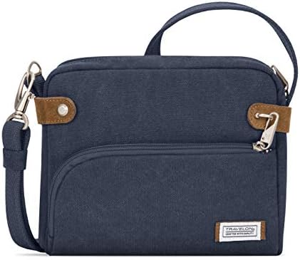 Travelon Anti-theft Heritage Crossbody Bag, Indigo 1 Travelon Anti-theft Heritage Crossbody Bag, Indigo