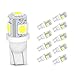 Nilight DELI-30 FBA_iL 10x Replacements for Malibu Landscape Light 5 Led/SMD Per Bulb 194 T10 T5 Wedge Base Cool White 12v Dc 1407ww, 10PCS primary