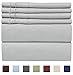 CGK Linens Full 6 Piece Sheet Set - Cooling Sheets for Hot Sleepers - Hotel Luxury Bedding Set w/ 8-16 Inch Deep Pockets - 1 Flat & 1 Fitted & 4 Pillowcases - Soft, Comfy & Wrinkle Free - Light Grey
