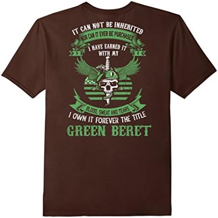 Men's Special Forces Clothing: Green Beret T-shirt Large Brown