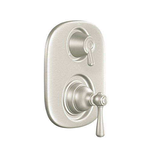 UPC 026508115558, Moen T4111BN Kingsley Moentrol Tub/Shower Transfer Valve Trim Kit without Valve, Brushed Nickel