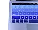 Gradient Keyboard Protector Cover Fit Newest MacBook Pro 13 Inch A1706 A1989 and MacBook 15 Inch A1707 A1990(with TouchBar, 2016/2017/2018 Released), Ombre Blue