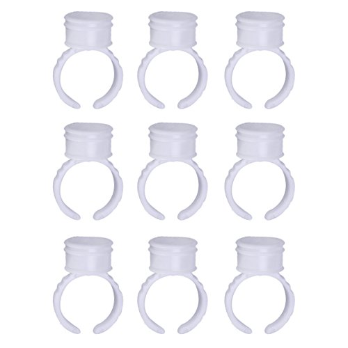 COOSKIN 100pcs Microblading Pigment Glue Rings Tattoo Ink Holder For Semi Permanent Makeup