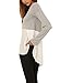 ZXZY Women's Long Sleeve Side Split Plus Size T Shirt Tops with Chiffon Inserts