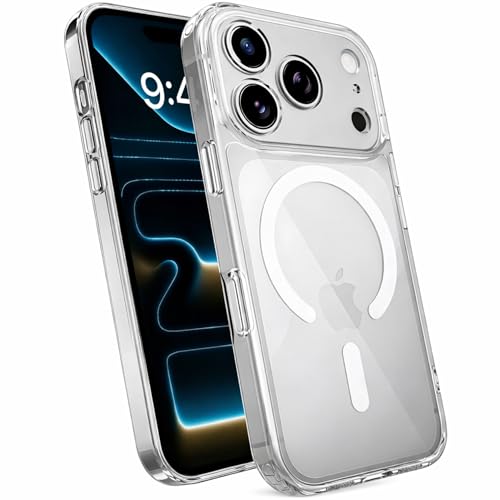 Kadaqe Capa para [iPhone 17 Pro MAX] Case Magnetica Slim com [Proteção de Camera] Premium Clear Case Transparente [Anti-Amarelamento] Compatível com MagSafe e Anti Impacto [Nivel Militar]